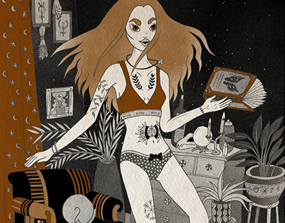 "Quarantine Witch" personal illustration