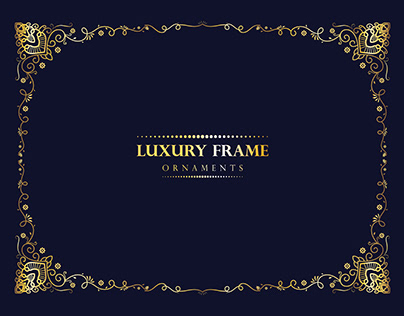 Gold luxury frame decoration