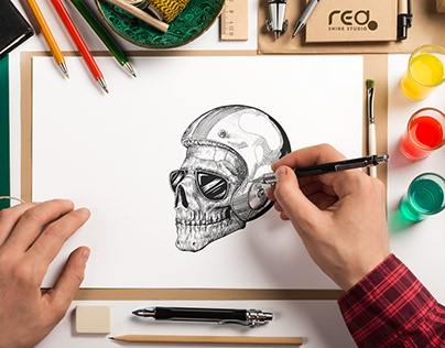 Skull Rider Sketch