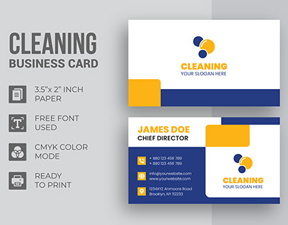Cleaning Company Business Card Design