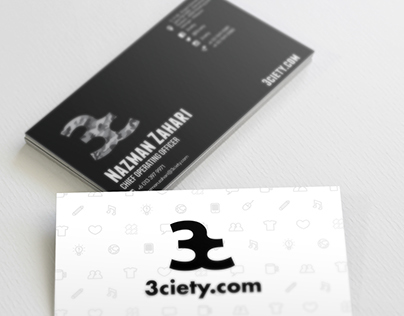 Namecard Design - Threes & Tees / 3ciety