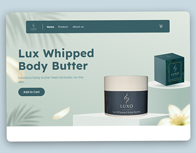 Lux Whipped Body Butter landing page