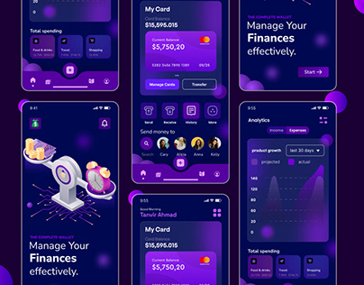 Finance Mobile Banking App UI Template design