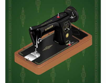 Isometric Singer Sewing Machine