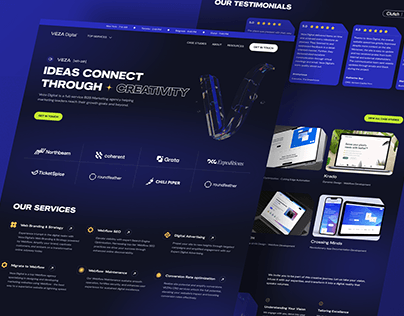 Veza Digital Exploration - Agency Homepage Redesign