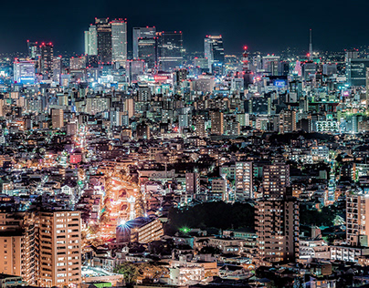 Urban night in Japan