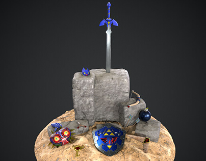 3D The Legend of Zelda Scene - GuxArt3D
