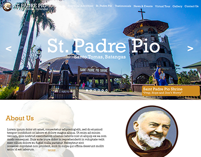 National Shrine of Saint Padre Pio Website Design