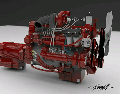 desiel engine 3d model