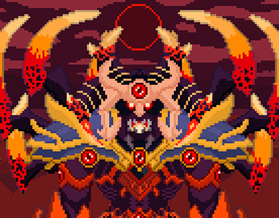 Pixel Art - Belial Demon God
