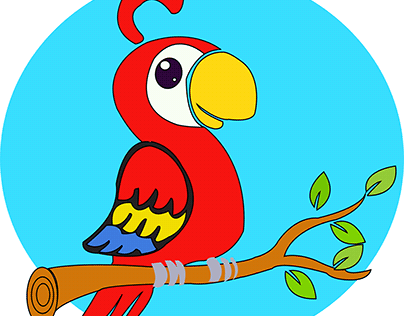 parrot vector in illustrator