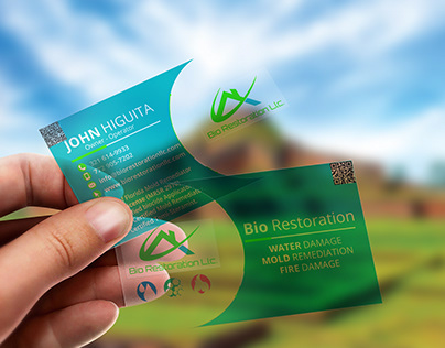 Translucent Business card design with mock up