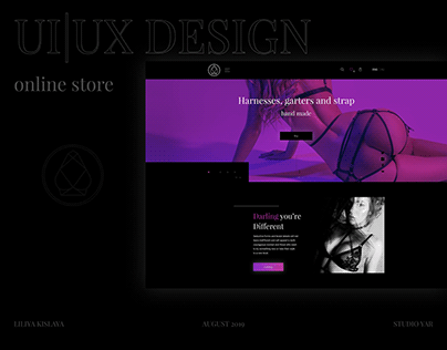 UI|UX Design online store Harnesses, garters and strap