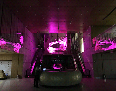 light art installation for Lexus