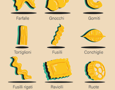 Pasta all shapes