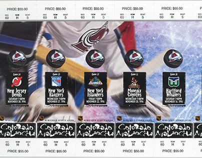 NHL Colorado Avalanche season ticket design
