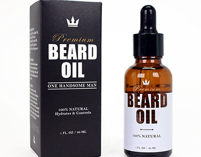 Custom beard oil packaging