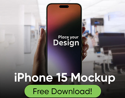 iPhone 15 Mockup - Free PSD!