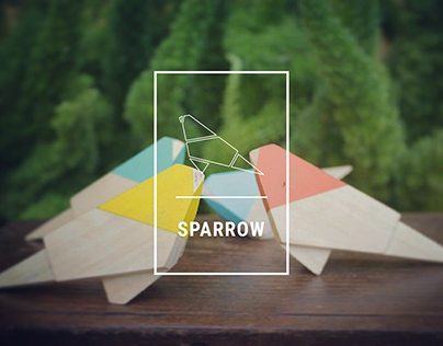 sparrow - wood toy