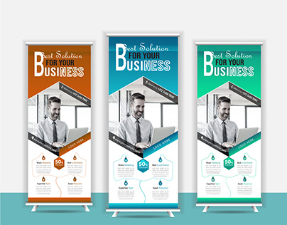 Creative Business Roll Up Banner Design,