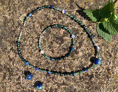 Natural Gemstone Jewellery Set - “Life (Earth)”