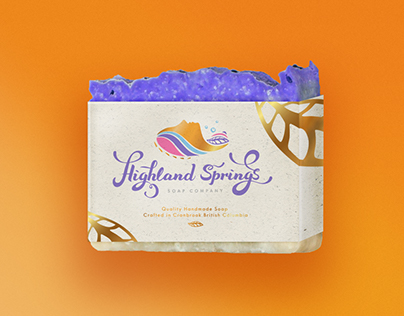 Logo and concept of package of handmade soap