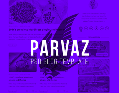 Parvaz - Personal Blogging PSD Template