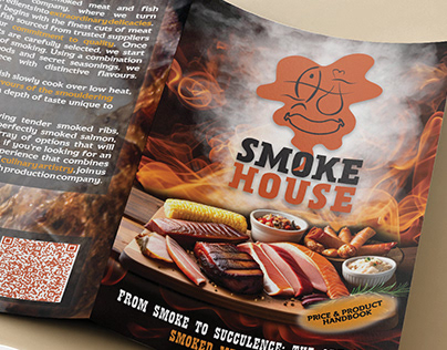 Smoke House. Logo. Brochure. Labels.