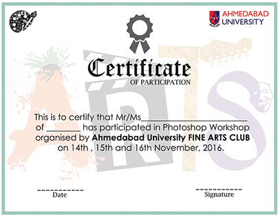 FINE ARTS CLUB - Certificate