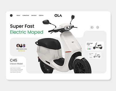 Hero Page for Ola Electric Bike