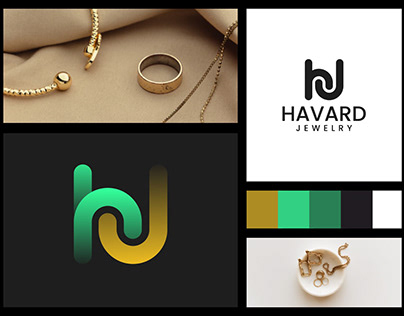 HAVARD Jewelry Branding, Modern gj Letter logo