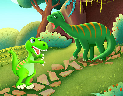 Dinosaurs' Adventures: Making Friends. Children's book