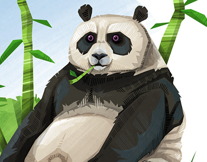 Panda Digital Illustration