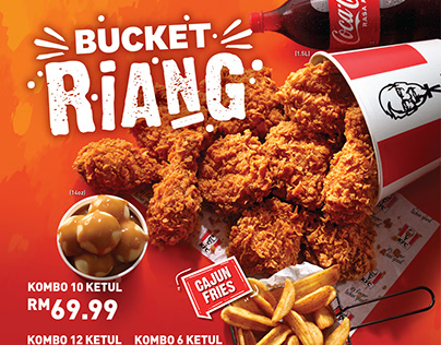 KFC Bucket Riang With Cajun Fries