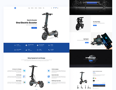 Electric Scooter website Landing page