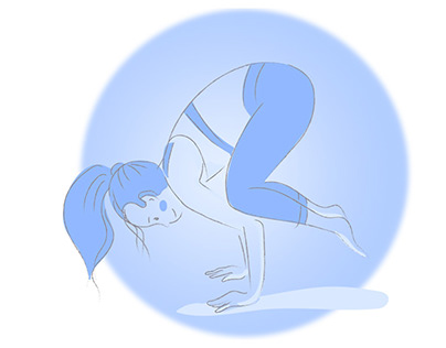Set of vector yoga poses free for download