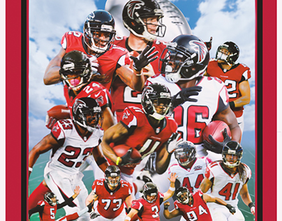 Atlanta Falcons Pre Super Bowl Retro poster.