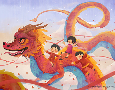 Happy Chinesse new year illustration