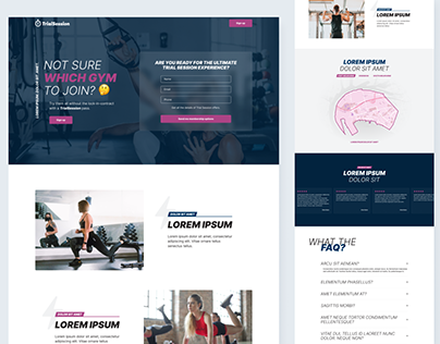 website design for a fitness client