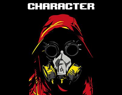 Masked Character Illustration