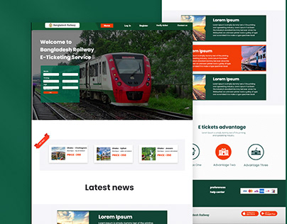 Rail e-ticketing website ui