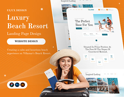 Luxury Beach Resort Landing Page | Website Ui Ux Design
