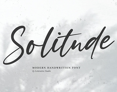 FONT | Solitude Modern Handwritten