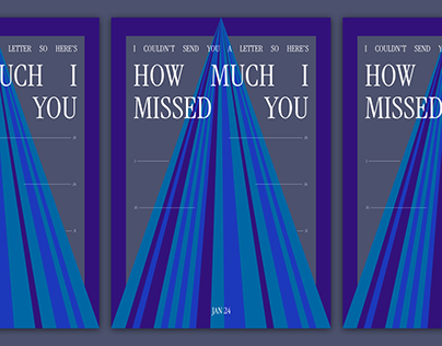 "MISSED YOU" Poster - Processing Based Poster