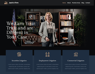 WordPress landing page for lawyers' websites.