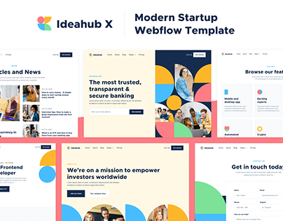 Ideahub X - Modern Finance Startup Webflow Template