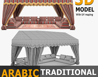 Arabic Traditional Tent 3d model with texture