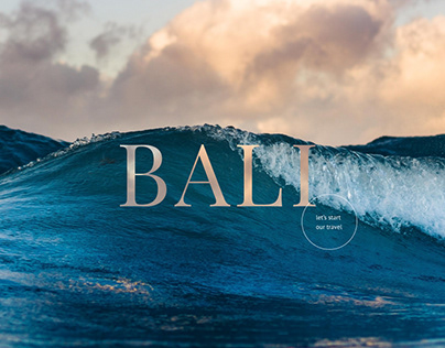 Bali - Travel website. UI/UX Design