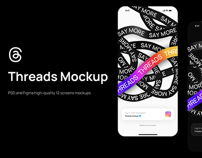 Free Threads Mockup Template PSD | Figma | Sketch