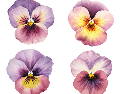 Pansy watercolor